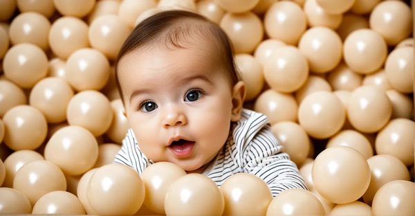 Piscine à balles beige : confort et sécurité pour bébé